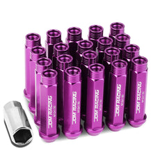 Load image into Gallery viewer, M12 x 1.5 Purple Extended Acorn Lug Nuts 90mm Tall - 20pc Set