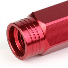 Load image into Gallery viewer, M12 x 1.5 Aluminum Acorn Lug Nuts 90mm Extended Open End Red 20pc