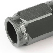 Load image into Gallery viewer, M12 x 1.25 Acorn Style Lug Nuts 16pc + 4 Locks Gun Metal Aluminum