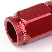 Load image into Gallery viewer, Acorn Style Aluminum Lug Nuts M12x1.25 50mm Red 16pcs + 4 Locks