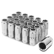 Load image into Gallery viewer, Aluminum Acorn Style Lug Nuts M12 x 1.25 50mm Silver 16pcs + 4 Locks
