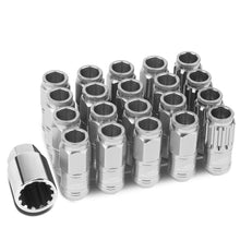 Load image into Gallery viewer, Aluminum Acorn Style Lug Nuts M12 x 1.25 50mm Silver 16pcs + 4 Locks