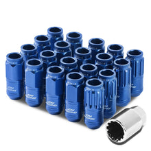 Load image into Gallery viewer, M12 x 1.5 Acorn Style Lug Nuts with Locks - Aluminum Blue