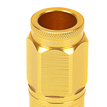 Load image into Gallery viewer, Aluminum Acorn Lug Nuts M12x1.5 50mm 21mm OD 16pcs + 4 Locks Gold