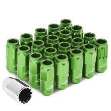 Load image into Gallery viewer, M12 x 1.5 Acorn Style Lug Nuts Set with Locks - Aluminum Green