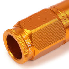 Load image into Gallery viewer, M12 x 1.5 Acorn Style Lug Nuts Set - Aluminum Orange 16pcs + 4 Locks