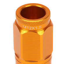 Load image into Gallery viewer, M12 x 1.5 Acorn Style Lug Nuts Set - Aluminum Orange 16pcs + 4 Locks