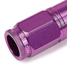 Load image into Gallery viewer, M12 x 1.5 Acorn Style Aluminum Lug Nuts 50mm Purple 16pc + 4 Locks
