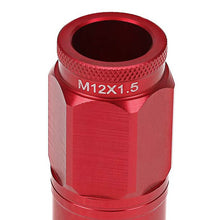 Load image into Gallery viewer, M12 x 1.5 Acorn Style Aluminum Lug Nuts 16PC Set w/ Locks Red
