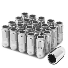 Load image into Gallery viewer, Aluminum Lug Nuts M12 x 1.5 Acorn Style 16pc + 4 Locks Silver