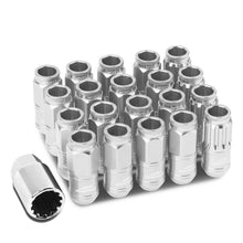 Load image into Gallery viewer, Aluminum Lug Nuts M12 x 1.5 Acorn Style 16pc + 4 Locks Silver
