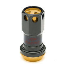 Load image into Gallery viewer, M12 x 1.25 Aluminum Lug Nuts Lock Style 45mm Tall Black/Gold 20pc