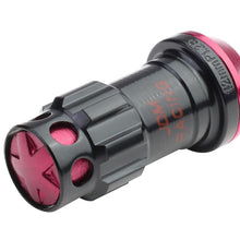 Load image into Gallery viewer, M12 x 1.25 Aluminum Lug Nuts Lock Nut Style 16pcs + 4 Locks Black Pink