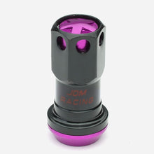 Load image into Gallery viewer, M12 x 1.25 Aluminum Lug Nuts Set - 45mm Closed End with Locks Black/Purple