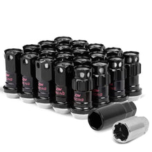 Load image into Gallery viewer, M12 x 1.25 Aluminum Lug Nuts Lock Set 16 Pcs + 4 Locks Black/Silver