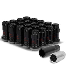 Load image into Gallery viewer, M12 x 1.5 Aluminum Lug Nuts with Locks 16pc Set - Black