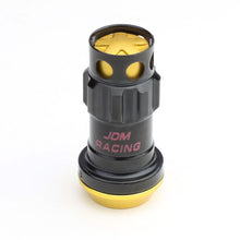 Load image into Gallery viewer, Aluminum Lug Nuts M12x1.5 Lock Style 20pc Set Black/Gold