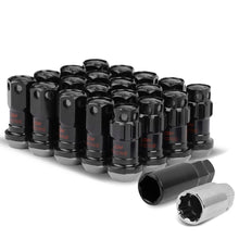Load image into Gallery viewer, Aluminum Lug Nuts M12x1.5 Lock Style 16pcs + 4 Locks Black