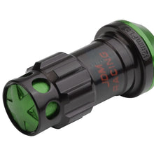 Load image into Gallery viewer, M12 x 1.5 Aluminum Lug Nuts Set Lock Nut Style 16pcs Black Green