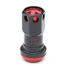 Load image into Gallery viewer, M12 x 1.5 Aluminum Lug Nuts 45mm Closed End Lock Style 16pc Black Red