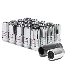 Load image into Gallery viewer, M12 x 1.25 Steel Lug Nuts 45mm Extended Acorn Chrome 16pc + 4 Locks