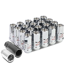 Load image into Gallery viewer, M12 x 1.25 Steel Lug Nuts 45mm Extended Acorn Chrome 16pc + 4 Locks