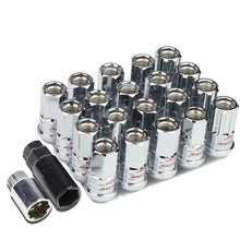Load image into Gallery viewer, Steel Lug Nuts M12x1.5 Acorn Grooved Shank Extended Chrome 16+4 Lock