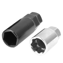 Load image into Gallery viewer, Steel Lug Nuts M12x1.5 Acorn Grooved Shank Extended Chrome 16+4 Lock