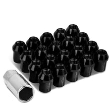 Load image into Gallery viewer, M12 x 1.25 Acorn Style Aluminum Lug Nuts 20pc Set - Black