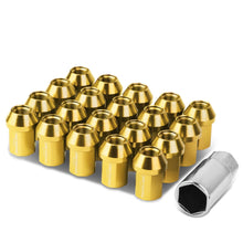 Load image into Gallery viewer, Universal Aluminum M12x1.25 Acorn Style Lug Nuts 20pc Set - Gold