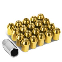 Load image into Gallery viewer, Universal Aluminum M12x1.25 Acorn Style Lug Nuts 20pc Set - Gold