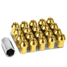 Load image into Gallery viewer, Universal Aluminum M12x1.25 Acorn Style Lug Nuts 20pc Set - Gold