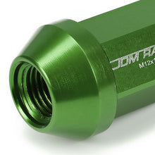 Load image into Gallery viewer, M12 x 1.25 Aluminum Acorn Lug Nuts 35mm Short Closed End Green 20pc