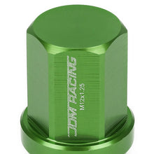 Load image into Gallery viewer, M12 x 1.25 Aluminum Acorn Lug Nuts 35mm Short Closed End Green 20pc