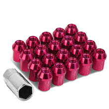 Load image into Gallery viewer, M12 x 1.25 Acorn Style Lug Nuts - 20pc Set Pink Aluminum