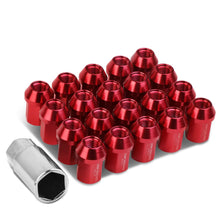 Load image into Gallery viewer, M12 X 1.25 Aluminum Lug Nuts - Acorn Style - Red - 20PCS