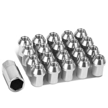 Load image into Gallery viewer, M12 x 1.25 Aluminum Acorn Lug Nuts 35mm Short Closed End 20pc Silver