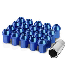 Load image into Gallery viewer, Aluminum Acorn Lug Nuts M12x1.5 Blue 20pc Set with Adapter