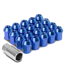 Load image into Gallery viewer, Aluminum Acorn Lug Nuts M12x1.5 Blue 20pc Set with Adapter