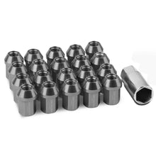 Load image into Gallery viewer, M12 x 1.5 Acorn Style Lug Nuts 35mm Closed End Gun Metal 20pc Aluminum
