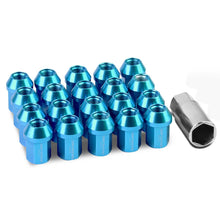 Load image into Gallery viewer, Aluminum Acorn Lug Nuts M12 x 1.5 Light Blue 20pc Set w/ Adapter