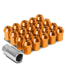 Load image into Gallery viewer, M12 x 1.5 Acorn Style Lug Nuts - Aluminum Orange 20pc Set