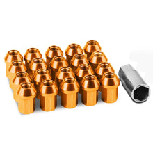 Load image into Gallery viewer, M12 x 1.5 Acorn Style Lug Nuts - Aluminum Orange 20pc Set