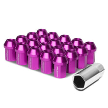 Load image into Gallery viewer, M12 x 1.5 Aluminum Acorn Lug Nuts 35mm Purple 20pc Set