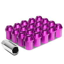 Load image into Gallery viewer, M12 x 1.5 Aluminum Acorn Lug Nuts 35mm Purple 20pc Set