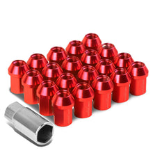 Load image into Gallery viewer, M12 x 1.5 Acorn Style Aluminum Lug Nuts - 35mm Red 20pc Set