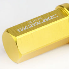 Load image into Gallery viewer, M12 x 1.25 Extended Acorn Lug Nuts 50mm Gold Aluminum 20pc Set
