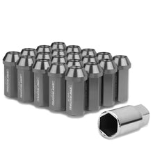 Load image into Gallery viewer, Acorn Style Extended Lug Nuts M12x1.25 50mm Gun Metal Aluminum 20pc