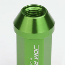 Load image into Gallery viewer, M12 x 1.25 Extended Acorn Lug Nuts 50mm Green Aluminum 20pc