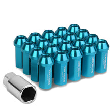 Load image into Gallery viewer, Universal Acorn Style Extended Aluminum Lug Nuts M12x1.25 20pc Light Blue